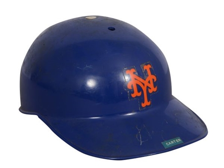 Gary Carter New York Mets Signed Game Used Batting Helmet